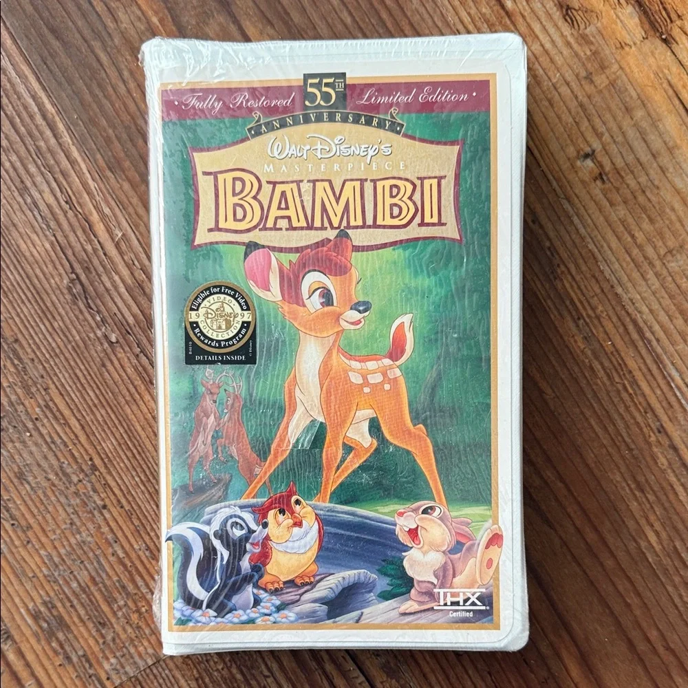 SEALED Disney Bambi Limited Edition VHS with Green and Red Cover